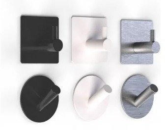 Gancho Cabide Parede Adesivo Aço Inox Comfort Door